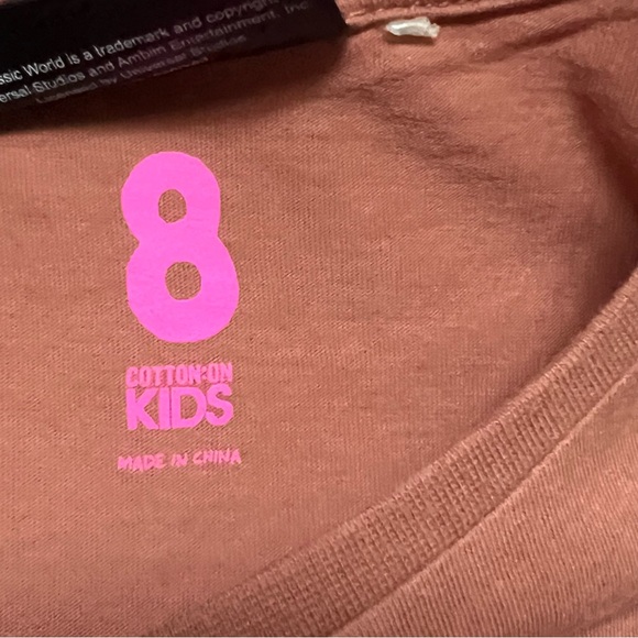 COTTON ON KIDS GIRLS JURASSIC WORLD SHORT SLEEVE T-SHIRT SIZE 8 - Picture 4 of 5